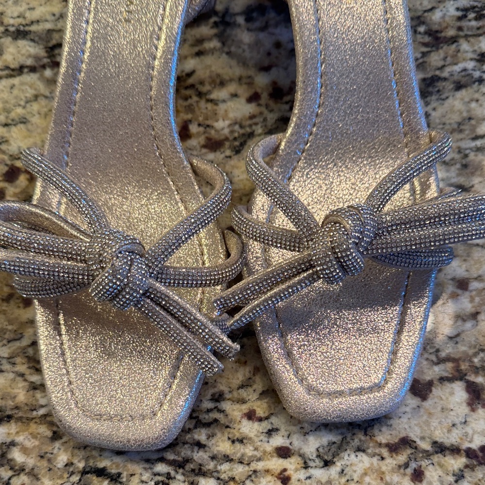 Loeffler Randall Mikel Crystal Embellished Block 2 in Heel Sandals - size 10.5 - Picture 9 of 10